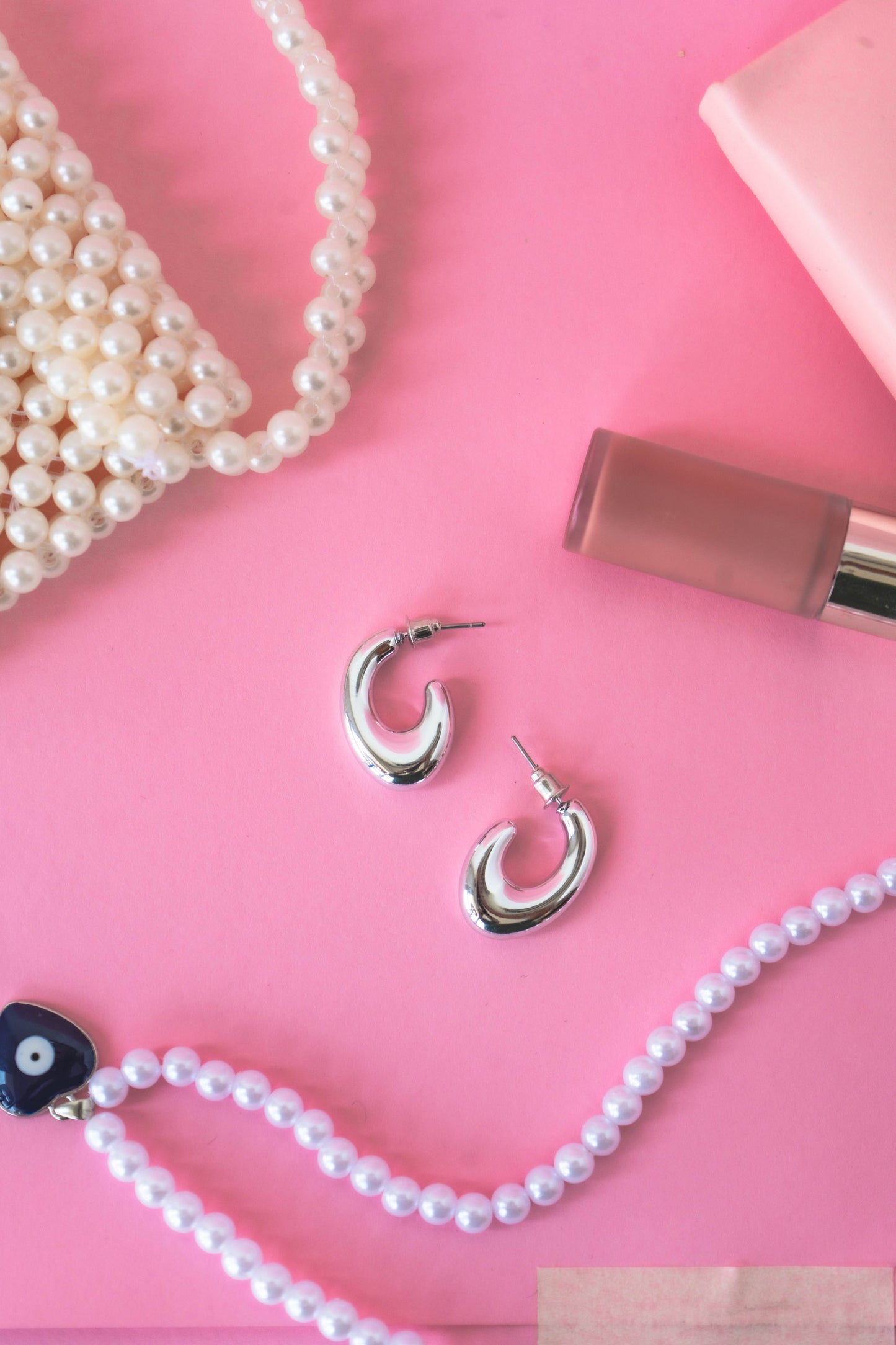 Silver Half-Hoop Earrings
