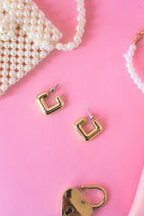 Gold Arc Hoops