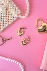 Gold Half-Hoop Earrings