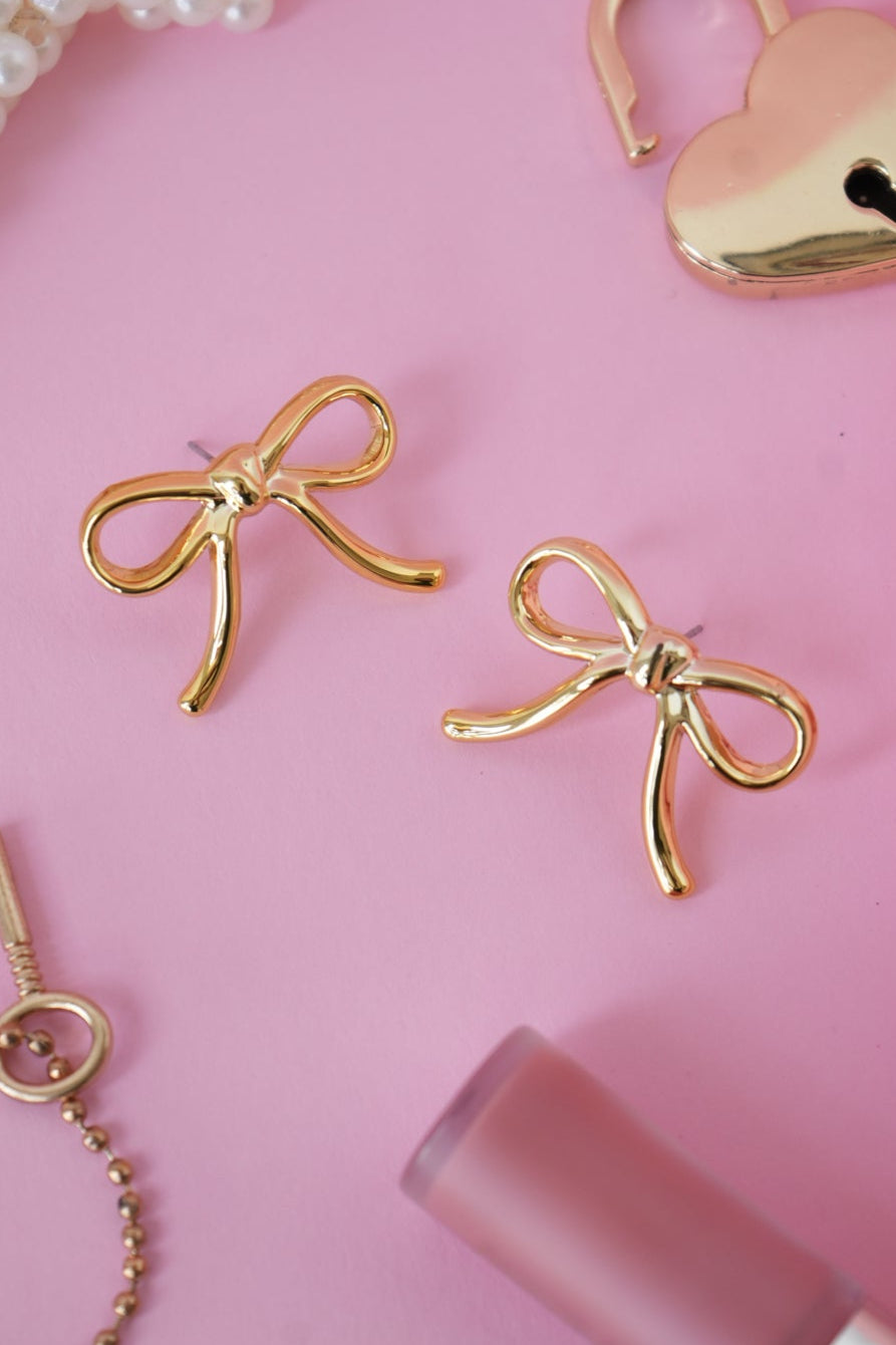 Ribbon Stud Earrings