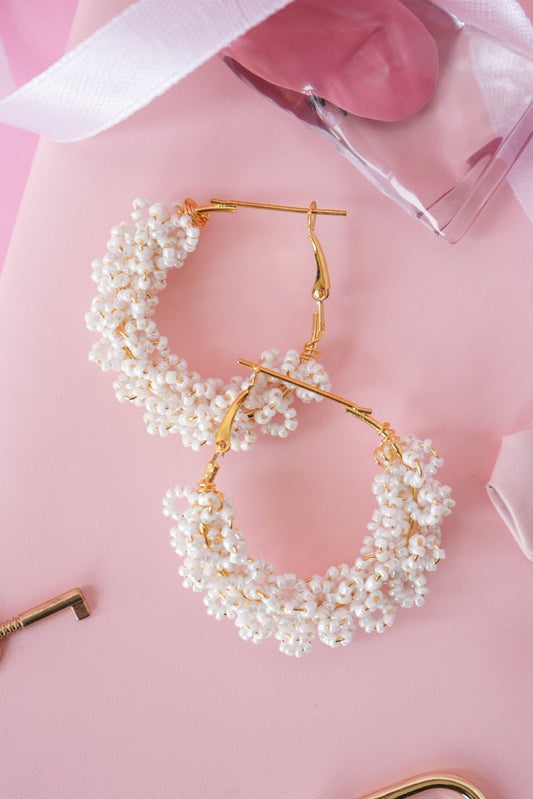 Beaded Hoop Earrings