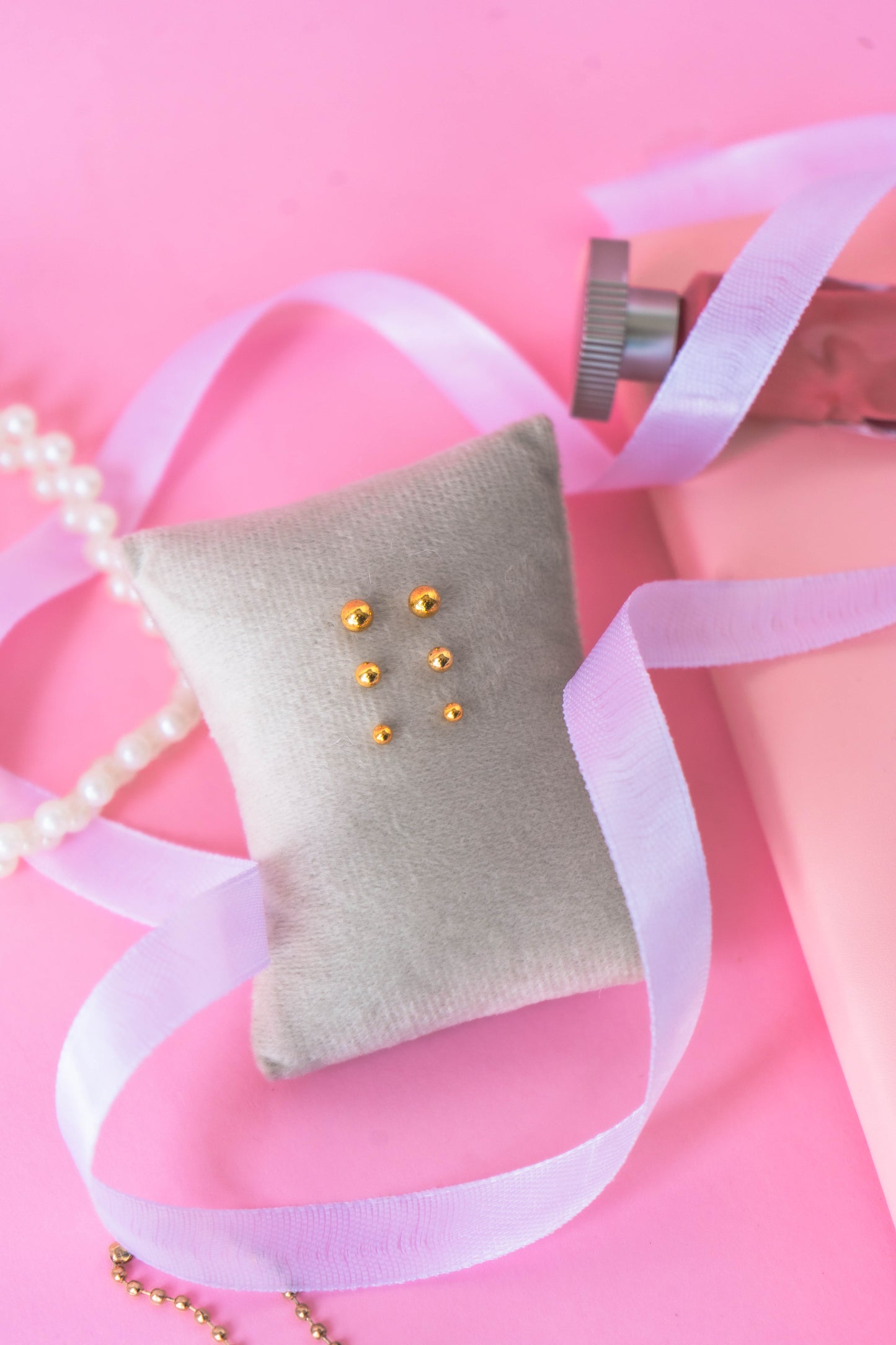 Gold-Toned Stud Earring Set