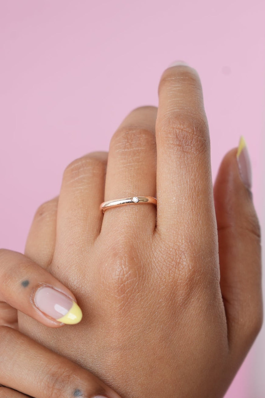 Dainty Gemstone Band Ring