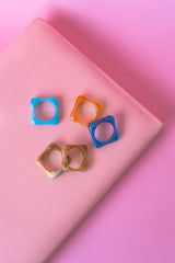 Resin Square Ring Set
