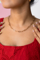 Minimalist Gold Link Chain Necklace