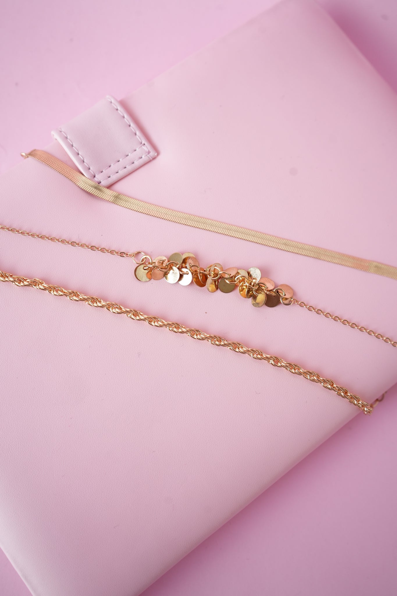 Gold Toned Layered Bracelet Set