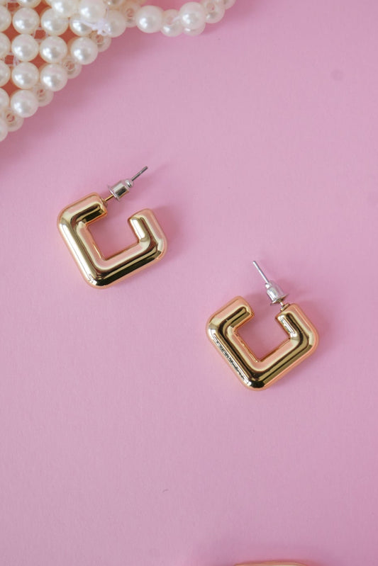 Gold Arc Hoops