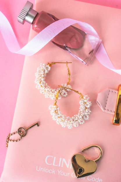 Beaded Hoop Earrings