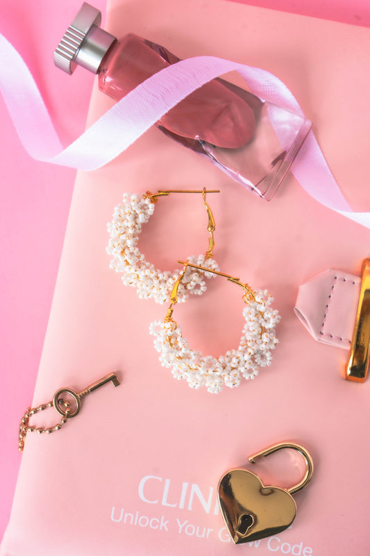 Beaded Hoop Earrings