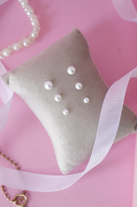Pearl Toned Stud Earring Set