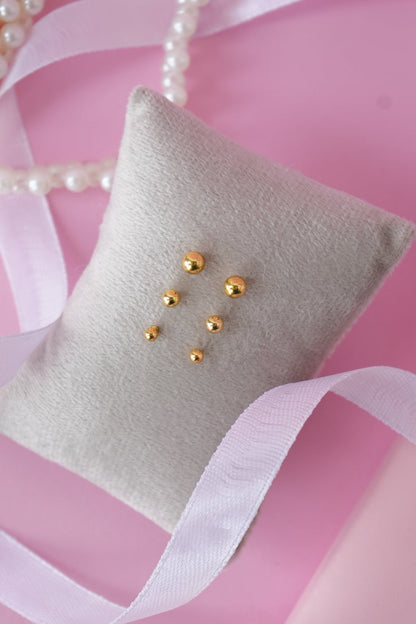Gold-Toned Stud Earring Set