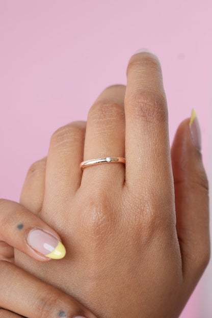 Dainty Gemstone Band Ring