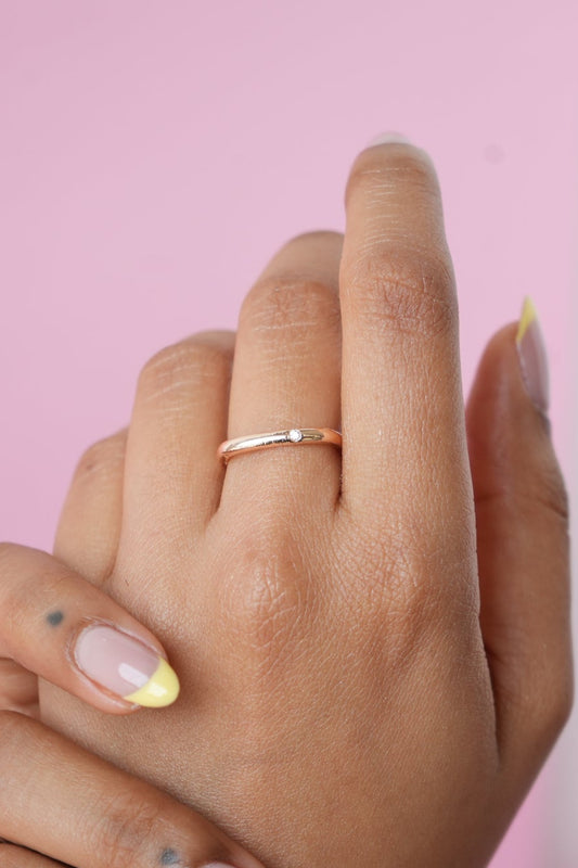 Dainty Gemstone Band Ring