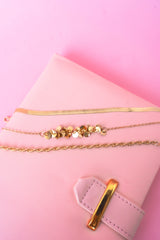 Gold Toned Layered Bracelet Set